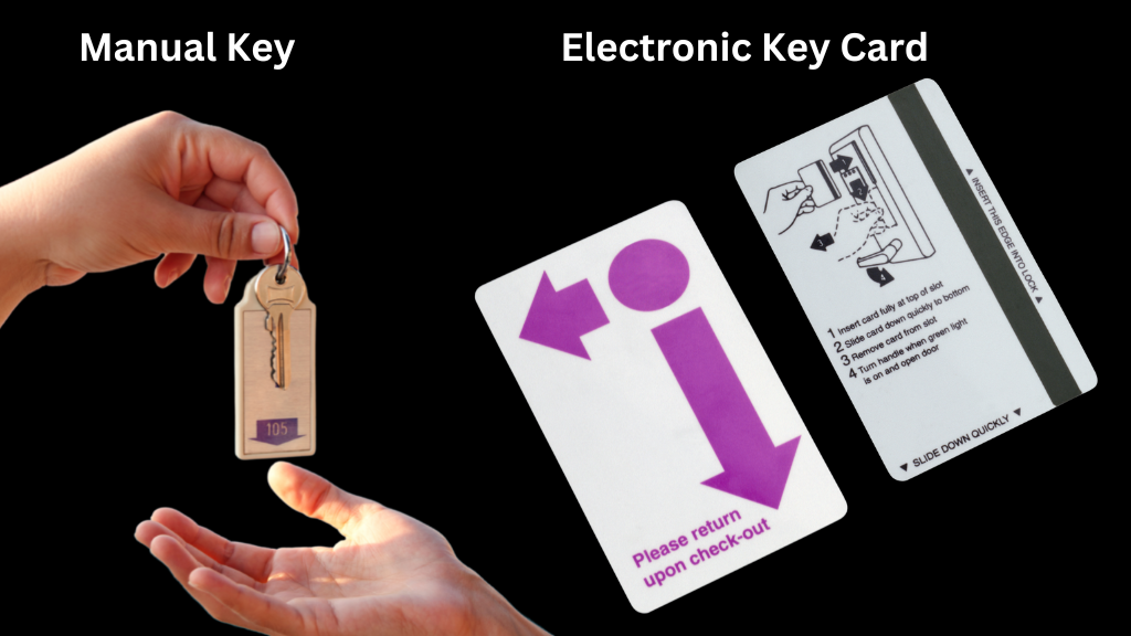 Manual key, Electronic Key card, hotel keys, hotel room key, room key, www.hotellearner.com